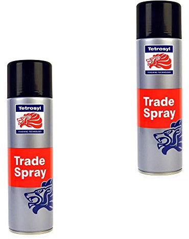 Tetrosyl ATS014 Trade Spray Paint Matt Black 500ml x 2