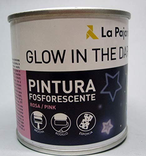 La Pajarita Pintura Efecto Fosforescente, Color Rosa, 250ML, 250 ML