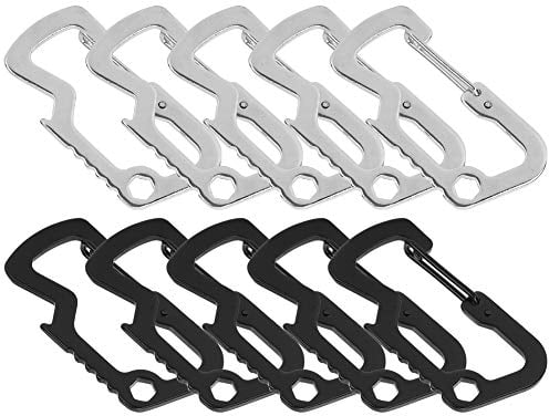 Durable Bottle Opener Carabiner, Carabiner Buckle, Hex Socket Sturdy Key Ring for Outdoor