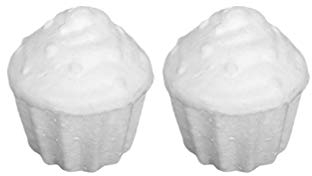 PRETYZOOM Styropor Torten DIY Schaum Cupcake Wei? Kuchen 7,8cm Basteln Bemalen Dekorieren Modellierung 10pcs Kuchenladen B?ckerei Restaurant Modell Schulprojekte Party Dekoration