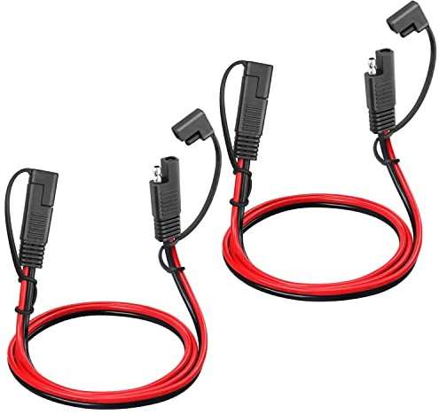 GTIWUNG 2 Pezzi Cavi di Prolunga da SAE a SAE a 2 Pin, DC 10AWG 60CM, Connettori Rapidi di Collegamento/Scollegamento