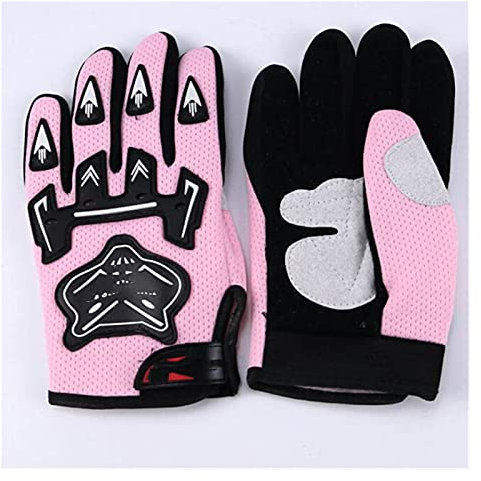 NGHSDO Gants Moto Gants de Course de Moto pour Enfants pour Enfants Motocross vélo Moto Moto Moto Gant Moto (Color : Pink, Size : M)