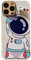 Yonds Queen Cute Astronaut Space Rocket Design Bumper Case for iPhone 7 Plus / 8 Plus, White, Shockproof, TPU