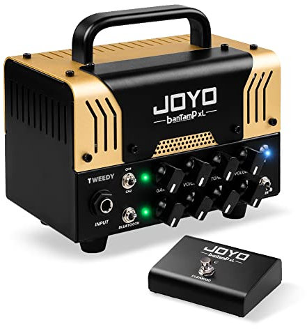 JOYO TWEEDY BanTamp XL Series Mini Amp Head 20 Watt Preamp 2 Channel Hybrid Tube Guitar Amplifier with Bluetooth for Electric Guitar