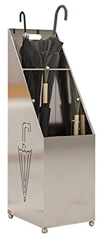 Porte-parapluies Stand de Parapluie en Acier Inoxydable créatif, Godet Parapluie Creux avec Crochets, adapté à la Maison Bureau de l'hôtel, 22x28x72cm