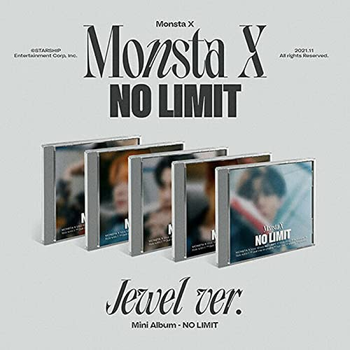 MONSTA X - [ NO LIMIT ] 10th Mini Album ( JEWEL CASE_KIHYUN Ver ) 1ea CD+12p Photo Book+1ea Photo Card+1ea Paper Ornament+1ea Mini Folded Poster(On pack)+2ea STORE GIFT CARD