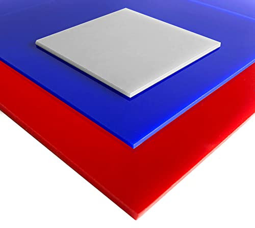 Verre Acrylique Couleur 3 mm - Feuille Rouge, Bleu, Gris - Synthétique PMMA XT - 300 x 600 mm