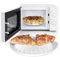 Kitchen Discovery Mikrowellen-Pizza-Aufwärmer, wiederverwendbarer Teller für Speck, Snacks in der Mikrowelle – sichere, BPA-freie runde Pizzablech zum Kochen, Aufwärmen