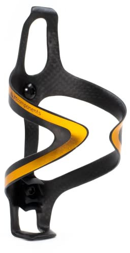 JRC Components Kaze Carbon Bottle Cages | Lightweight Open Water Bottle Cage 18g | Suitable for 500ml-750ml Cycling Water Bottle | Compatible with TacX, Elite, Zéfal, Camelbak (Matt Orange)