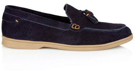 Silver Street London Men's Wembley Suede Leather Slip on Casual Tassel Summer Loafer