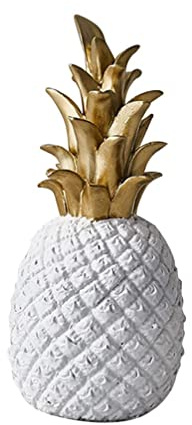 zalati Resin Pineapple Statues Ornaments Decorative Handicrafts for Home, Office, Photography Studios, Theme Party Decoration - White