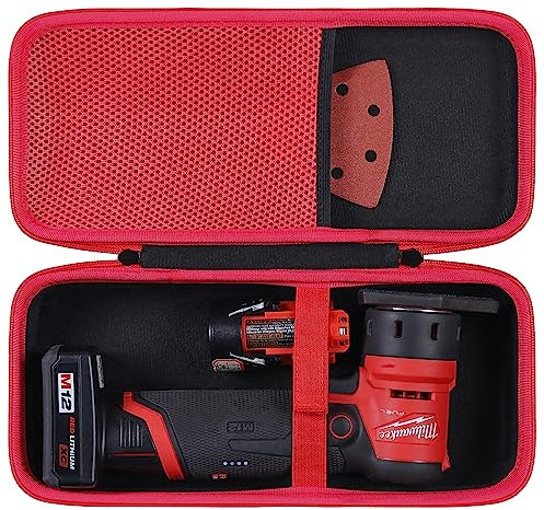 Khanka Hard Carrying Case Replacement for Milwaukee Brushless Cordless Orbital Detail Sander 12V(2531-20),Case Only.