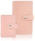 LIZIMANDU Visitenkartenetui aus PU-Leder, Organisationsbuch für Herren und Damen, Kapazität bis zu 96 Karten, 2 Sets, rosa, 2 Pack, Minimalistisch