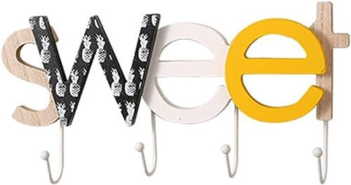 Garderobenhaken Hakenleiste Kleiderhaken Wand Wandmontierte Garderobenständer, Wandmontage for Kleidung, Mantel, Kleid, Mütze, Hut, Hakenleiste, Buchstaben, Aufhänger, Schlüsselhalter, Wandzubehör, Or