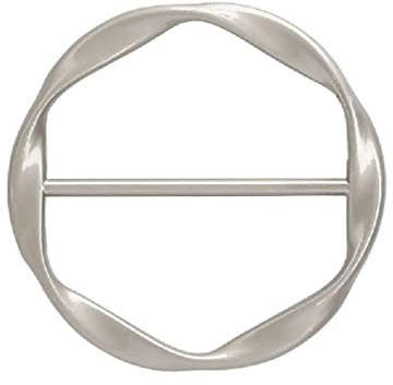 Boucle ronde en métal tendance pour vêtements, bague, écharpe en soie, clip pour t-shirt, pince à cravate, ornement féminin, porte-enveloppement