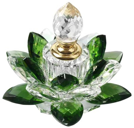 Cabilock 1Pc Lotus Perfume Bottle glass dropper bottle mini perfumes glass container antique perfume bottle Chic Bottle fancy glass bottles Perfume Container Perfume Holders Storage Bottles