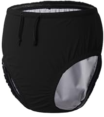 EEOST Youth Special Needs Reusable Swim Diapers Swimwear for Incontinence Cloth Diaper Covers Waterproof,Leakproof, Unisex (8-10T, Black)