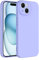 Captor Cover Custodia Colorata in Silicone Liquido per iPhone 15 6,1 Pollici, Alta Qualità con Bordo Rialzato per Schermo e Protezione Fotocamera Morbida Con Microfibra Interna (Lavanda Blu)