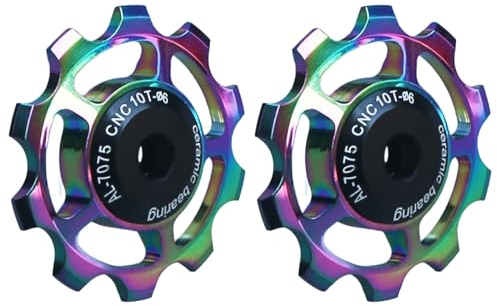 Fahrrad Schaltwerke Schaltröllchen Keramik Riemenscheibe Aluminiumlegierung Führungsrolle Hinteren Schalträdchen 10T 11T 12T 13T 14T 15T 16T 17T Farbig (13T)