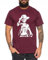 Ruffy Stand - T-Shirt Homme Chapeau de Paille Luffy Zoro One Monkey D. Pirate Ace Piece Goku Anime Ruffy, Taille:XXL, Couleur:Bourgogne