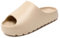 Uonesone Ciabatte donna uomo estive da Spiaggia Pantofole, Ultra Morbido Doccia Bagno Antiscivolo Asciugatura Rapida Punta Aperta Super Morbida Comoda Suola Spessa Sandali Scarpe(Beige,40/41 EU)