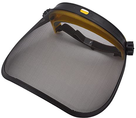 Sikurotech Visiera Protettiva con Rete Metallica per Viso Occhi Regolabile, Accessorio Protezione Giardino Giardinaggio Sicurezza Lavoro professionale e Fai Da Te