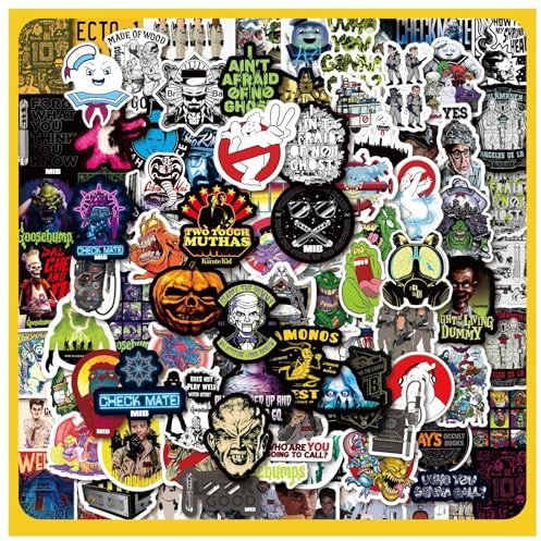 Ghostbusters Aufkleber für Laptop (100PCS),Geschenk für Kinder Jugendliche Erwachsene Jungen,Ghostbusters Stickers Wasserdicht Vinyl Aufkleber für Scrapbook,Skateboard,Auto,Gepäck