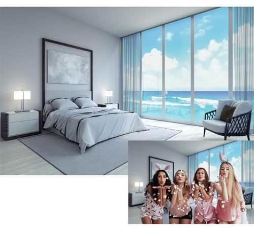 MIRRORANG Hübscher Hintergrund für Schlafzimmer, Innenbereich, Meerblick, Zimmer, Ozean-Szene, Fotografie-Hintergrund, blauer Himmel, weiße Wolke, Natur, Reisen, Ozean, Naturlandschaft, Studio,