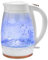 FT-Homestore Diamond Glass Kettle 3000W Fast Boil 1.7 Litres Illuminated LED Overheat Protection Washable Limescale Accents Water Measurement 360° Rotation Base- White & Rose Gold