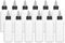 QUARKZMAN 12 Botellas Exprimibles de 3.5Oz/100ml, Botellas Dispensadoras Transparentes con Tapas de Rosca, Botella de Plástico para Ketchup, Mostaza y Manualidades