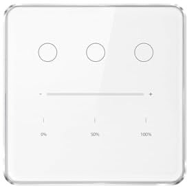Smart Light Dimmer Switch, 3 Gang, Works with Alexa, Google Home, Tuya App, Neutral Wire Required, Tuya Zigbee Hub Required (White)