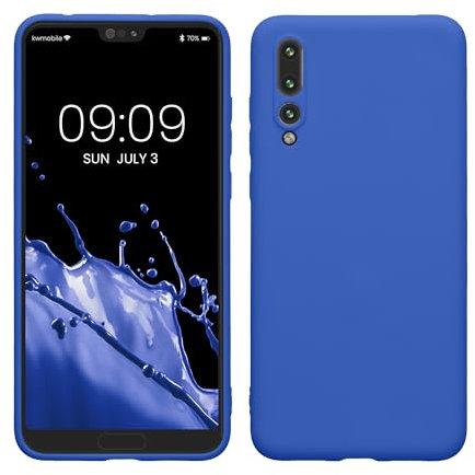 kwmobile Hülle kompatibel mit Huawei P20 Pro Hülle - weiches TPU Silikon Case - Cover geeignet für kabelloses Laden - Baltik Blau