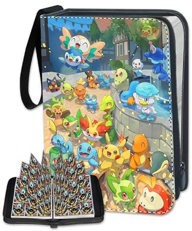 Sammelalbum Groß für Karten, 50 Seiten 900 Karten Kapazität Sammelkarten Album, Karten Sammelalbum 9Pocket, Karten Ordner Hefte, Tragbarer Wasserdichter Kartenhalter Sammelheft, Geschenk für Kinder.