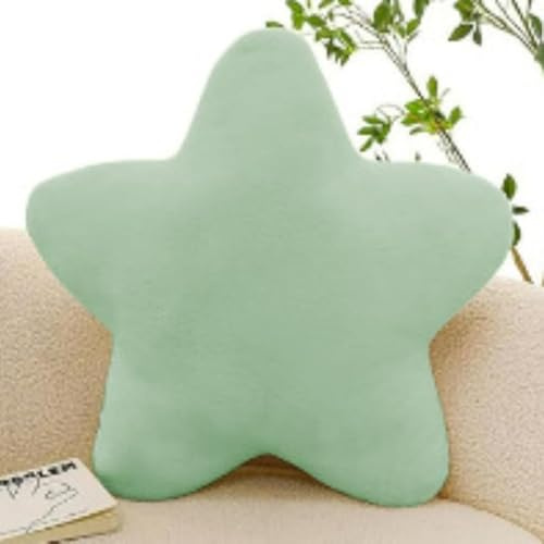 champracer Kuschelkissen Kinder Sternkissen Plüsch Kissen Dekokissen für kuschelecke kinderzimmer, Weiche Flauschige Sternform Zierkissen Sofakisse für Heimdekoration (Grün,30 cm)