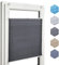 Home-Vision® Premium Plissee Faltrollo ohne Bohren mit Klemmfix, Kollektion „Melange” Leinenoptik Blickdicht Sonnenschutz Jalousie für Fenster & Tür (Graphit, B25cm x H130cm) Modern Klemmträger