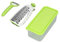 4 in 1 Portable Electric Vegetable Cutter Set, Mini Multifunctional Stainless Steel Portable Lightweight Easy Operation Veggie Chopper for Home Kitchen (Green)