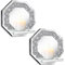 ZOLAPI Kristall-Crush-Diamant-Kerzenhalter im 2er-Set, achteckig, Silber, verspiegelte Kerzenleuchter, Wanddekorationen für Wohnzimmer, Esszimmer und Schlafzimmer