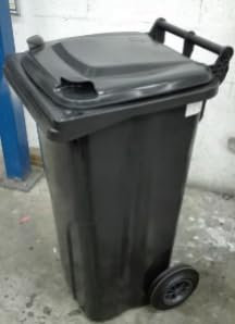 Conteneur à déchets 120 l - Gris/Noir