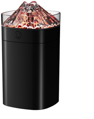 Besttoolifes Difusor de aroma con efecto de llama, inalámbrico, apagado automático, adornos de velas, difusor de aceite esencial para oficina en casa