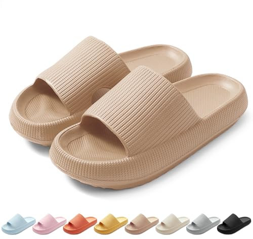 HEOAARG Ciabatte Uomo Donna Casa Comode Slide a Nuvola Antiscivolo per Piscina Morbide Aperte Estive Leggero per Doccia Spiaggia Interno Esterno
