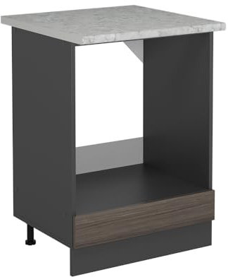 Vicco Armario para Horno Empotrado R-Line, Gris Noble, 60 cm ET Mármol