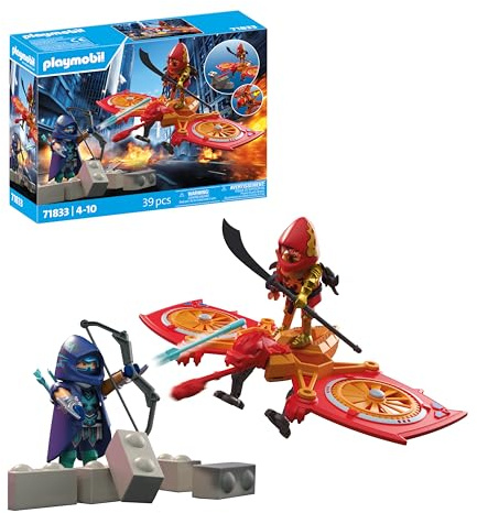 PLAYMOBIL | Heroes | Helden-Drohne gegen bösen Ninja | Spielzeug ab 5 Jahren | Geschenk für Kinder | Mit Drohne & Spielfiguren für abenteuerreiche Rollenspiele | 71833