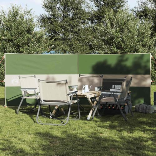 Homgoday Camping-Windschutz Sichtschutz Strand, Windschutz Sichtschutz für Strand, Camping und Garten Grün 344x120 cm Wasserdicht