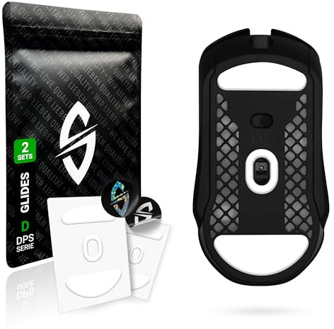 SensoryBoost DPS Glides (Lot de 2) pour Steelseries Aerox 9, 5, 3 (Ghost) – Ultra Rapides, Arrondis, Faible Friction, Durables – Patins de Souris de Rechange – Accessoire Souris Gaming