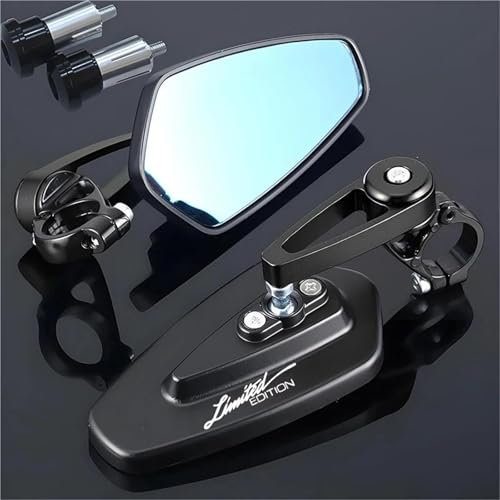 HYRHEV Espejos retrovisores Motocicleta para Zontes G1 125 ZT125 G1 ZT125U ZT 125 U ZT 310R 310X, 2 Piezas, Extremos de Manillar CNC, Color Negro Motorcycle Rearview Mirror(Limited Edition)