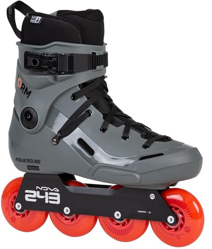 Powerslide Storm Meteor 80 - Patines en línea para hombre y mujer, Urban Freeride con ajuste ancho, zapato interior MYFIT Fat Boy, ruedas giratorias de 4 x 80 mm, rodamientos ABEC 9
