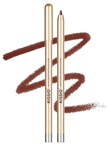 KISSIO Lip Liner,Cremiger Lippenstift,Lang anhaltender Lip Liner mit Anspitzer,Mattes Finish,Glatt und weich,Nicht trocken,Einfach zu verwenden,Frei von Grausamkeiten,Touch me