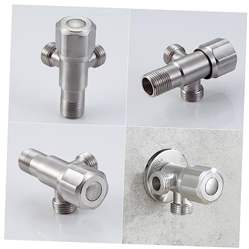 LIFKOME Edelstahl Winkelventil Absperrventil Für Waschbecken Und Toilette Hitzebeständig Langlebig Einfach Montierbar Geeignet Für Warm Kaltwasseranschluss Im Badezimmer Und Küche