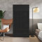 Furnica Kleiderschrank 90 cm, 2-türig mit Schubladen und Kleiderstange - Moderner Schlafzimmer Schrank Wardrobe Closet - 90 cm Breit, 180 cm Hoch, 50 cm Tief (Anthrazit Grau/Schwarz Gloss)