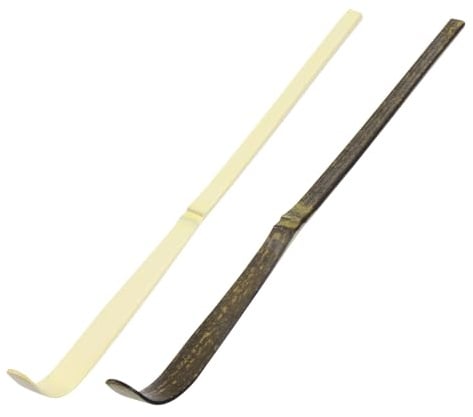 2 Pcs Bamboo Matcha Spoon, 7 Hooked Green Tea Spoon for Tea Ceremony Scoops Coffee and Espresso